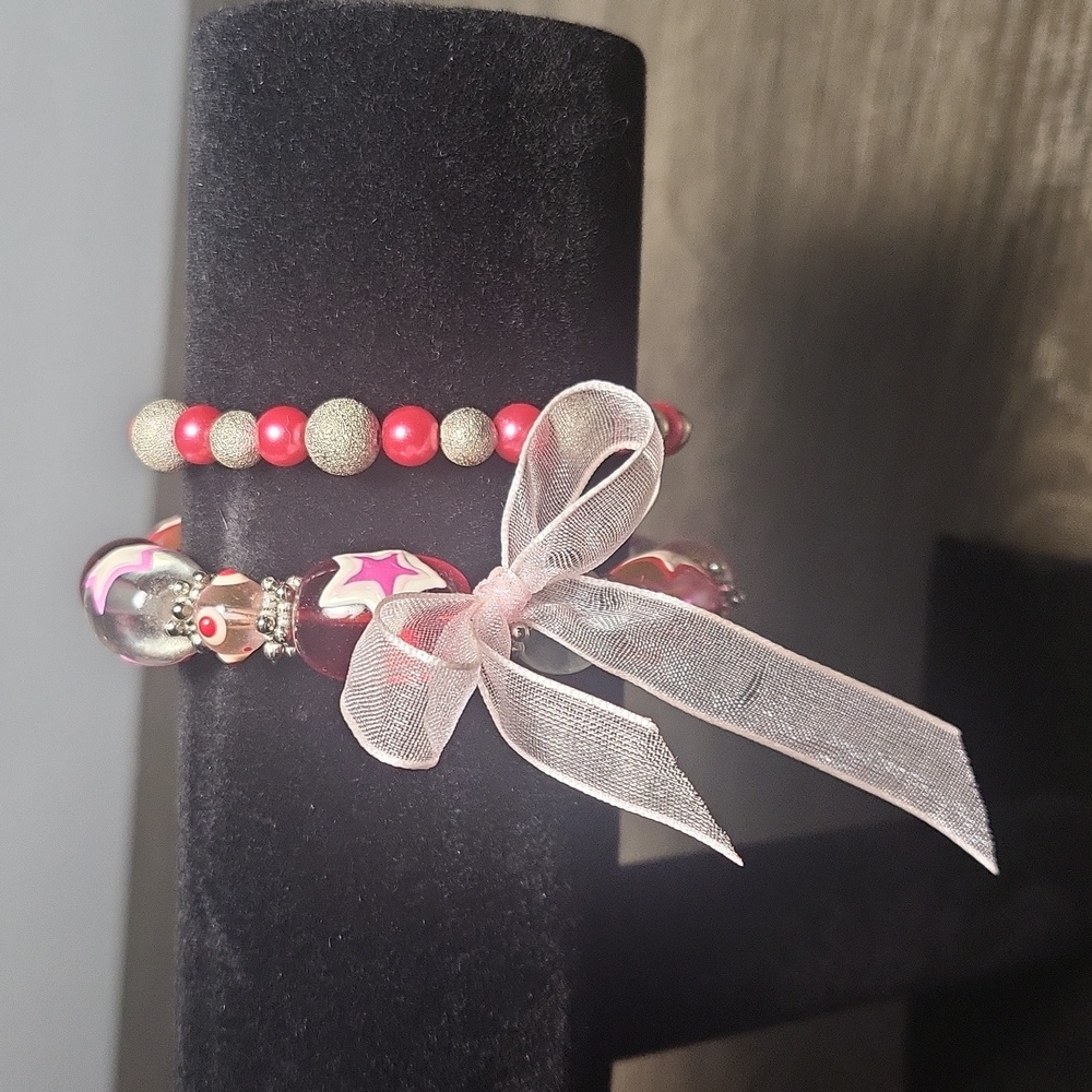 Pink bracelets